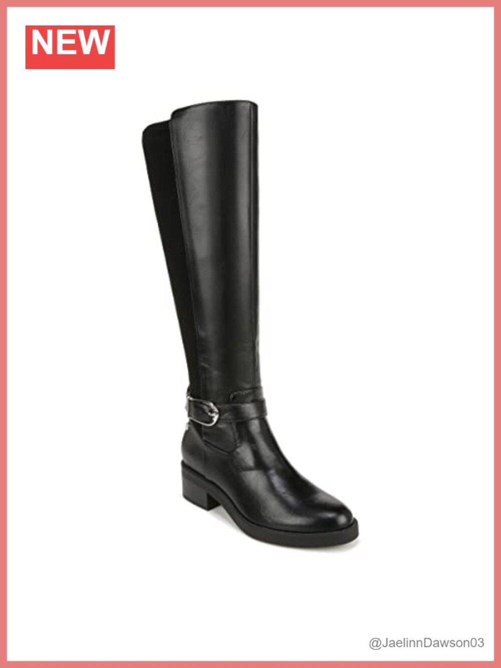 LifeStride Brooks Knee High Riding Boots Faux Leather Pointed Toe